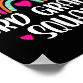 3年生スクワッドレインボー新学期先生キッド ポスター (角)