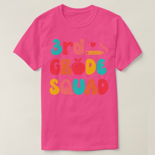 3年生スクワッド3年生先生バック・スクーオ Tシャツ (デザイン正面)
