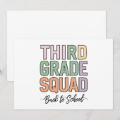 3年生チームの先生と子供たち 招待状 (正面/裏面)