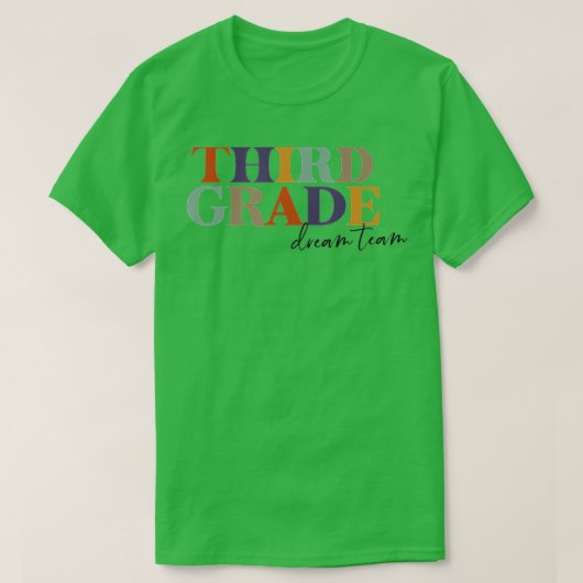 3年生チーム先生3年生ドリームチームTeac Tシャツ (デザイン正面)