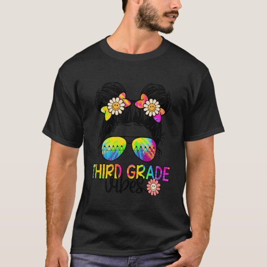 3年生ビーズメッシーヘアバンガール絞り染めバック Tシャツ (正面)