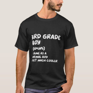 3年生ボーイ定義おもしろい新学期スタッド Tシャツ