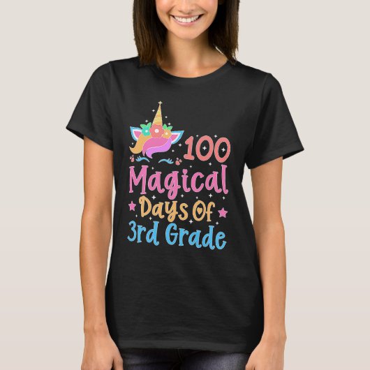 3年生ユニコーン先生の魔法の100日間 Tシャツ (正面)