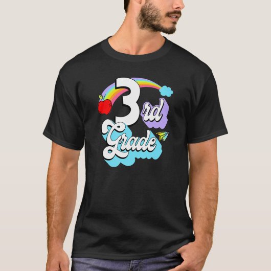 3年生レインボー新学期3年生教え Tシャツ (正面)