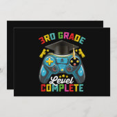 3年生レベル完全卒業ゲーミングゲーマー 招待状 (正面/裏面)