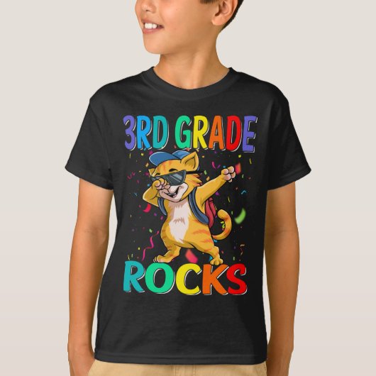 3年生ロックスキャット新学期Tシャツ Tシャツ (正面)