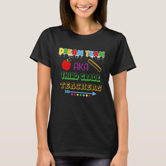 3年生先生ドリームチーム赤3年生チーム Tシャツ (正面)