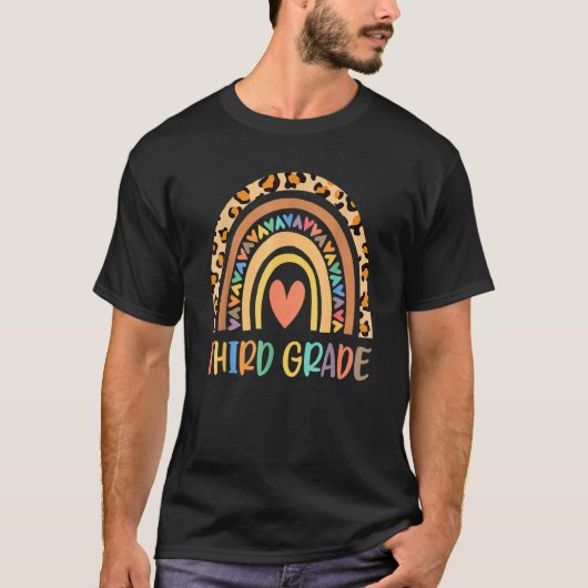 3年生先生レインボーヒョウ三年生バック Tシャツ (正面)