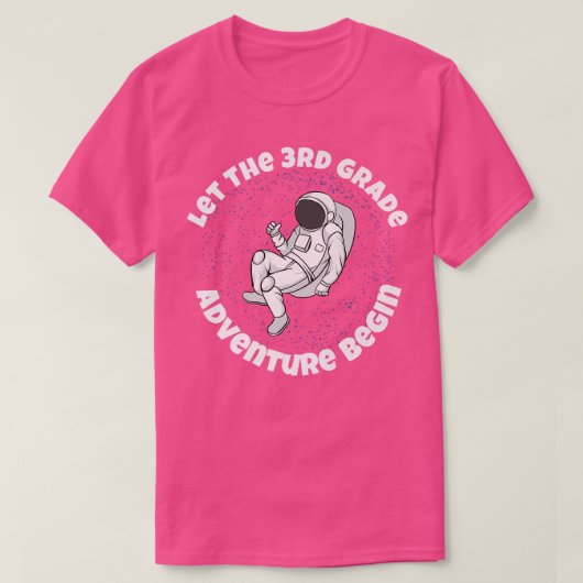 3年生冒険が宇宙空間Astrを始める Tシャツ (デザイン正面)