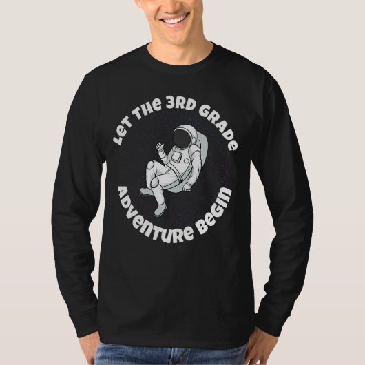 3年生冒険が宇宙空間Astrを始める Tシャツ (正面)