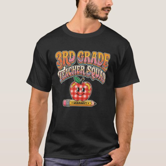3年生担任チームチェック柄アップル Tシャツ (正面)