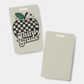 3年生担任 3年生 学校に戻る バッジ (正面＆裏面)