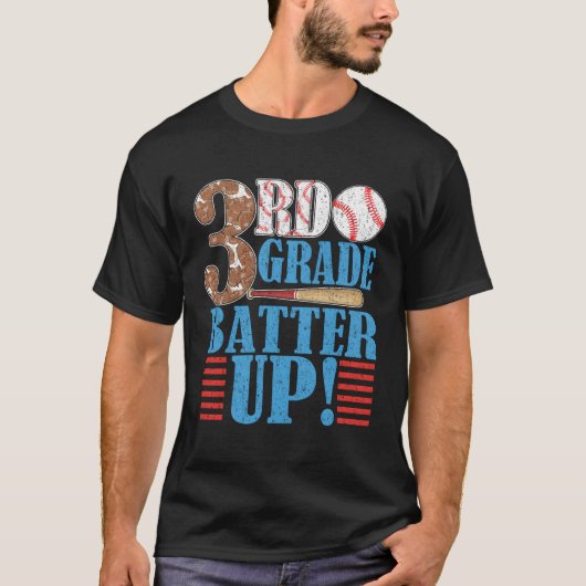 3年生新学期3年生バッターアップベースボール Tシャツ (正面)