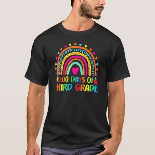 3年生日レオパード虹の100日目 Tシャツ (正面)