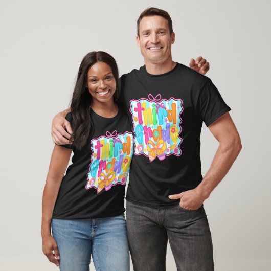 3年生最初の授業の日 フラワーバンドル 先生へのギフト Tシャツ (ユニセックス)