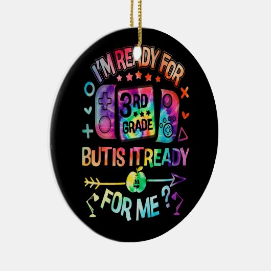 3年生絞り染め新学期Hello Tの準備完了 セラミックオーナメント (右)