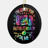 3年生絞り染め新学期Hello Tの準備完了 セラミックオーナメント (左)