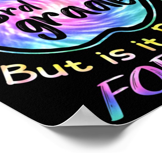 3年生絞り染め新学期Hello Third G ポスター (角)