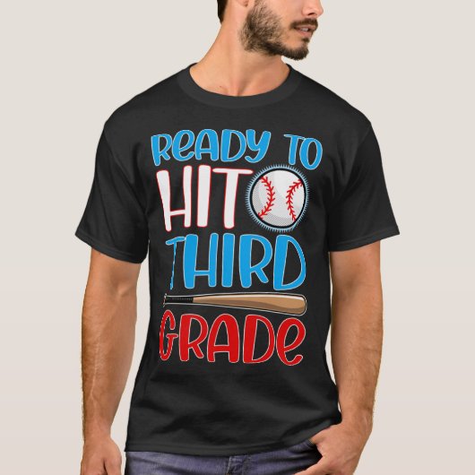 3年生野球新学期20打球準備完了 Tシャツ (正面)