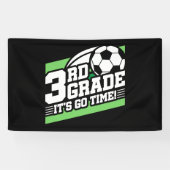 3年生 サッカー フットボール 初日の学校復帰 横断幕 (横)