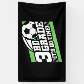 3年生 サッカー フットボール 初日の学校復帰 横断幕 (縦)