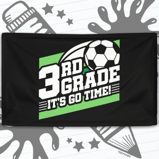 3年生 サッカー フットボール 初日の学校復帰 横断幕