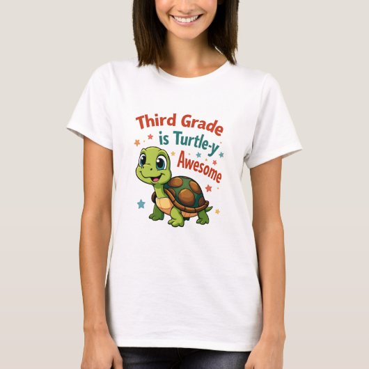 3年生 ターテルとってもすごい 3年生の学校復帰 Tシャツ (正面)