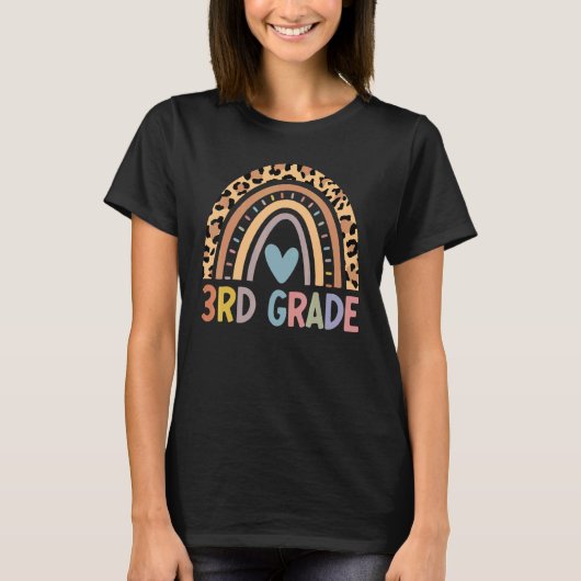 3年生 ボホ レインボー 先生 生徒 最終登校日 Tシャツ (正面)