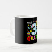 3年生 レトロカラフルな学校 コーヒーマグカップ (正面左)
