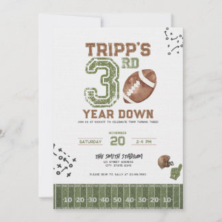3年生 | 少年アメリカンフットボール 誕生日招待状 招待状