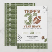 3年生 | 少年アメリカンフットボール 誕生日招待状 招待状 (正面/裏面)
