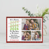 3年目は魅力3家族の写真クリスマス シーズンカード (スタンド正面)