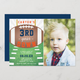 3年目ダウンサッカーテーマ3回目の誕生日 招待状