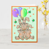 3年誕生日 カード (黄色い花)