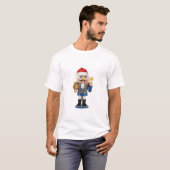 3年間の断酒ナッツクラッカー クリスマスの断酒祝い Tシャツ (正面フル)