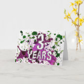 3年間の清掃誕生日/記念日カード カード (黄色い花)