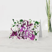 3年間の清掃誕生日/記念日カード カード (正面)