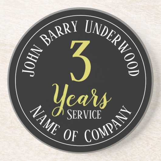 3年間サービススタッフ賞 コースター (正面)