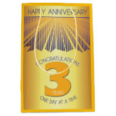 3年 | ゴールデンレイ12ステップ記念日 ミディアムペーパーバッグ (正面)