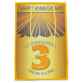 3年 | ゴールデンレイ12ステップ記念日 ミディアムペーパーバッグ (裏面)