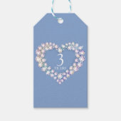3年 結晶記念日 ハート ライトブルー ギフトタグ (正面)