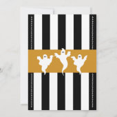 3幽霊オレンジホワイトお洒落ハローウィンパーティ 招待状 (裏面)