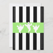 3幽霊グリーンブラックお洒落ハローウィンパーティ 招待状 (裏面)