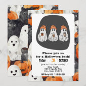 3幽霊ハロウィンバッシュパーティー 招待状 (正面/裏面)
