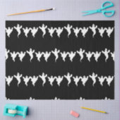 3幽霊ブラック&ホワイトお洒落ハローウィンパーティ 薄葉紙 (クラフト)