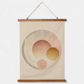 3幾何学太陽の木製の壁のタペストリーのセット 吊り下げ型タペストリー (正面)