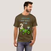 3才の誕生日ギフト かわいいトラクター Tシャツ (正面フル)