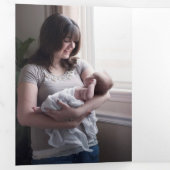 3折り4フォトエヴァグリーンツリー水彩カード 三つ折りクリスマスカード (内部最初)