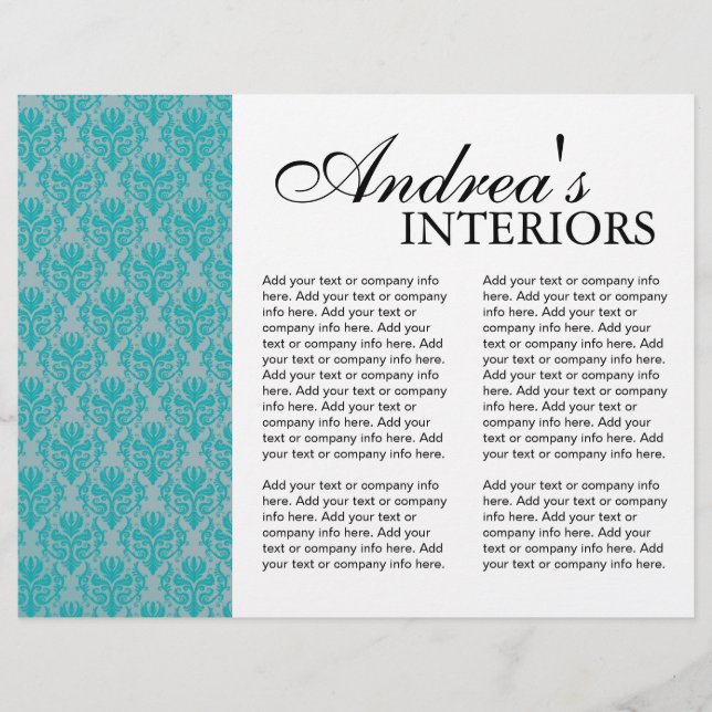 3折インテリアデザイナーパンフレット (正面)