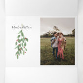 3折4フォトクリスマスカード水彩画モノグラム 三つ折りクリスマスカード (内部中)